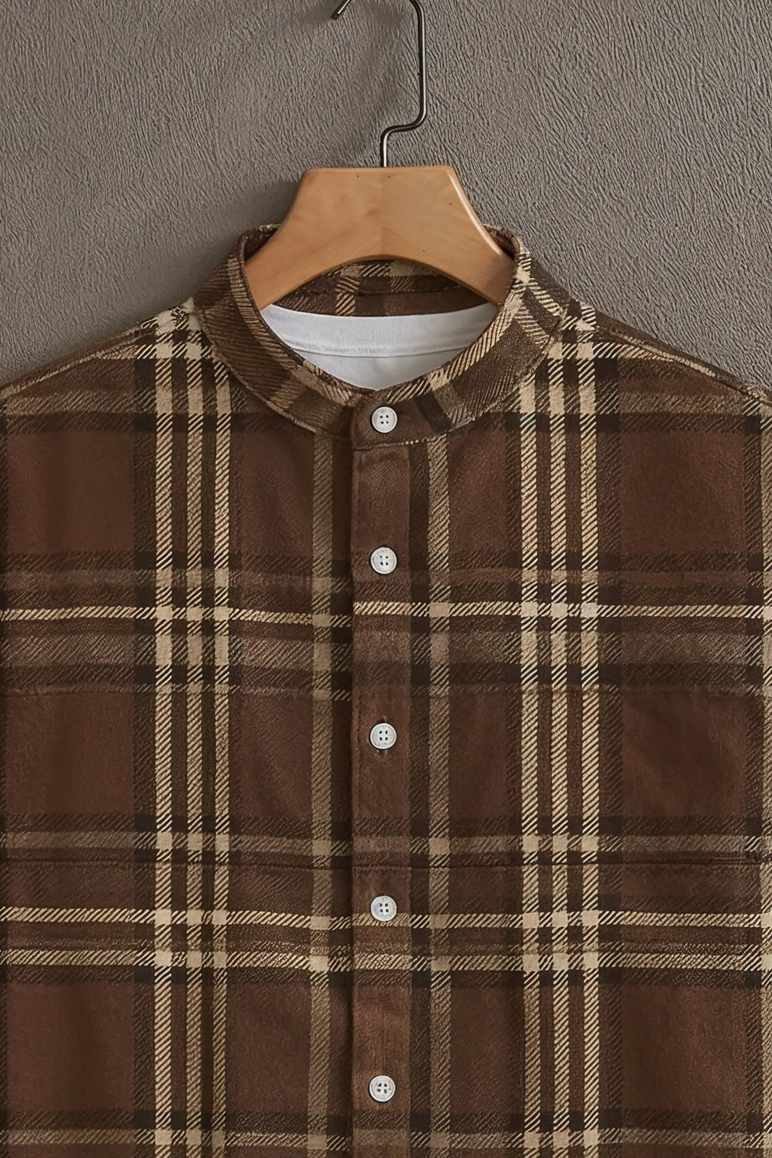 Brown Casual Shirt with Classic Check Print